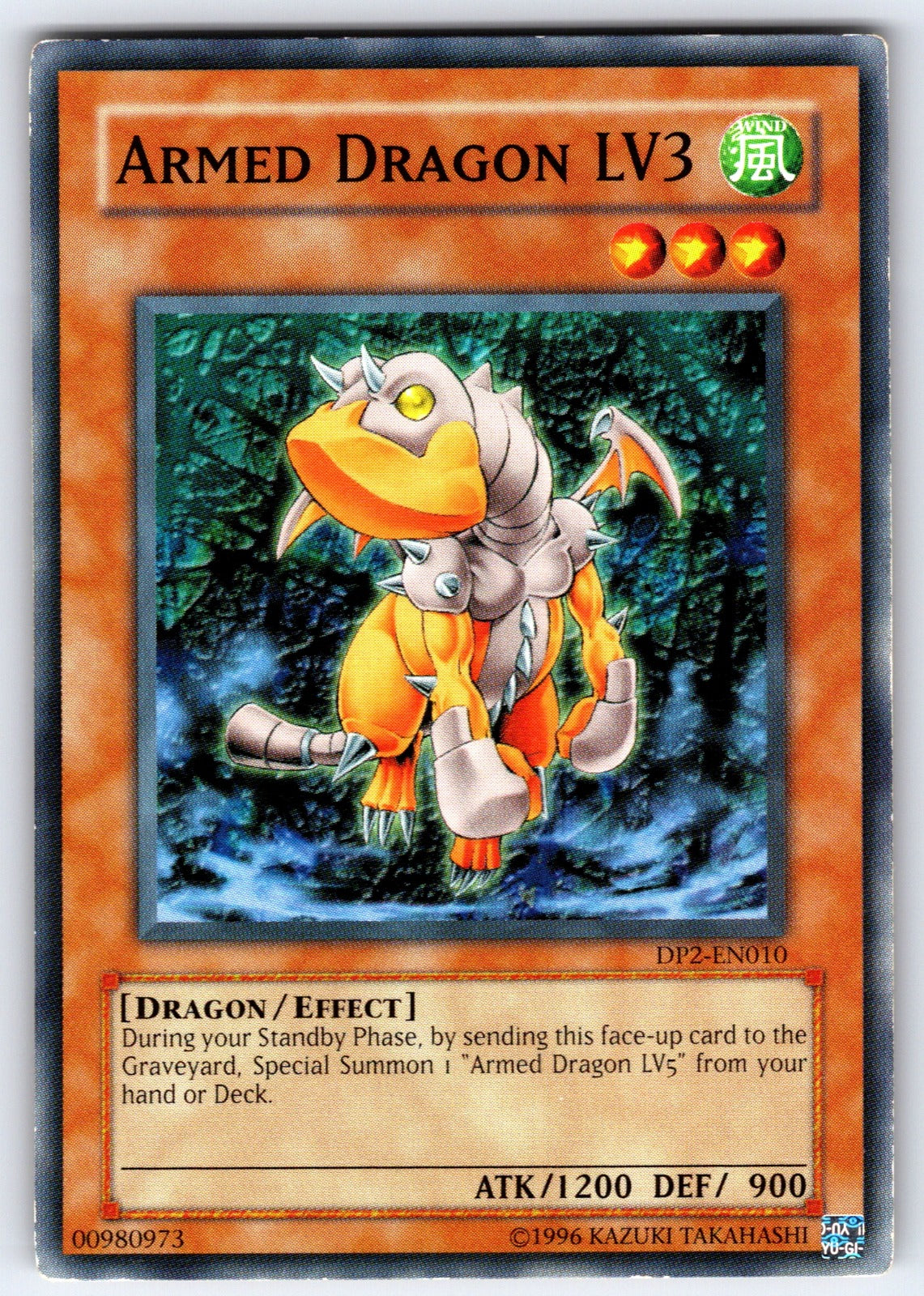 Armed Dragon LV3 Unlimited Common Duelist Pack 2: Chazz Princeton DP2-EN010 LP 2
