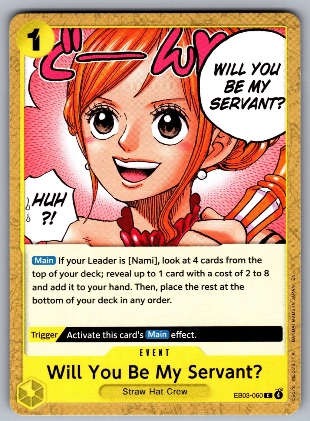 Will You Be My Servant? C Extra Booster: One Piece Heroines Edition EB03-060 NM 