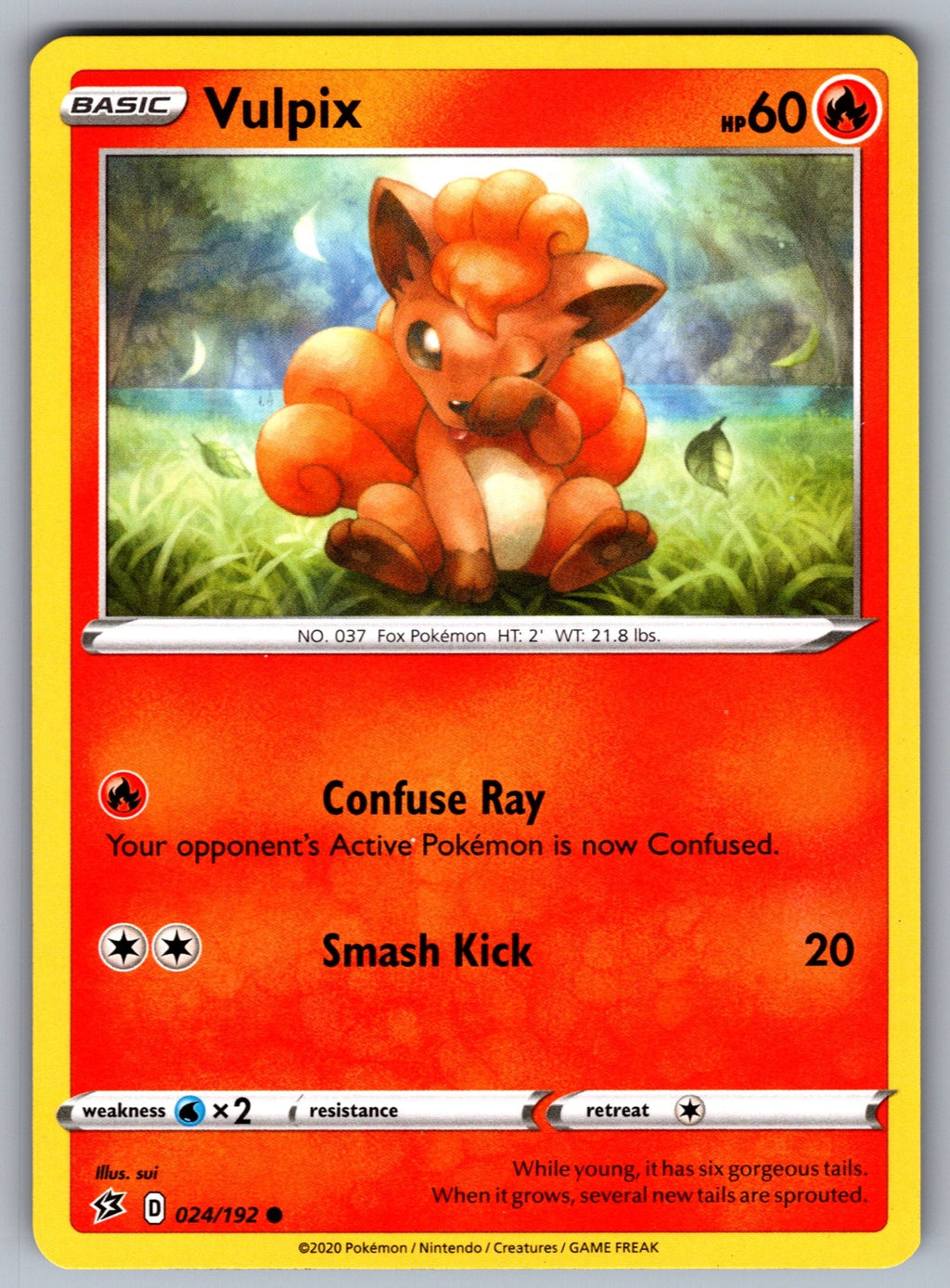 Vulpix Common SWSH02: Rebel Clash 024/192 NM 2020
