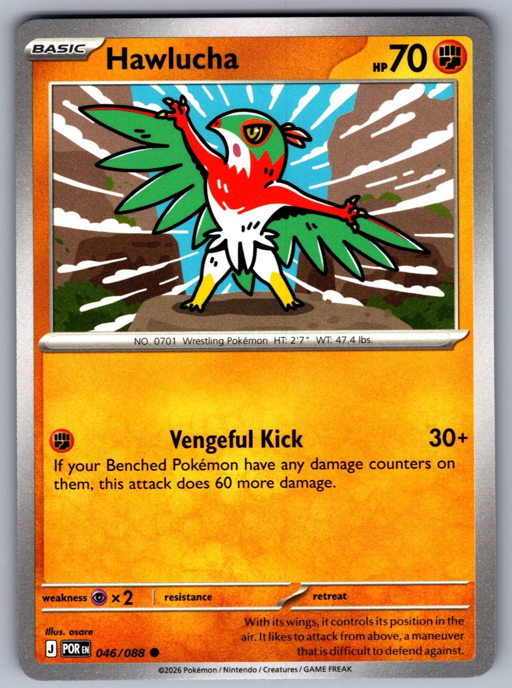 Hawlucha Common ME03: Perfect Order 046/088 NM 2026