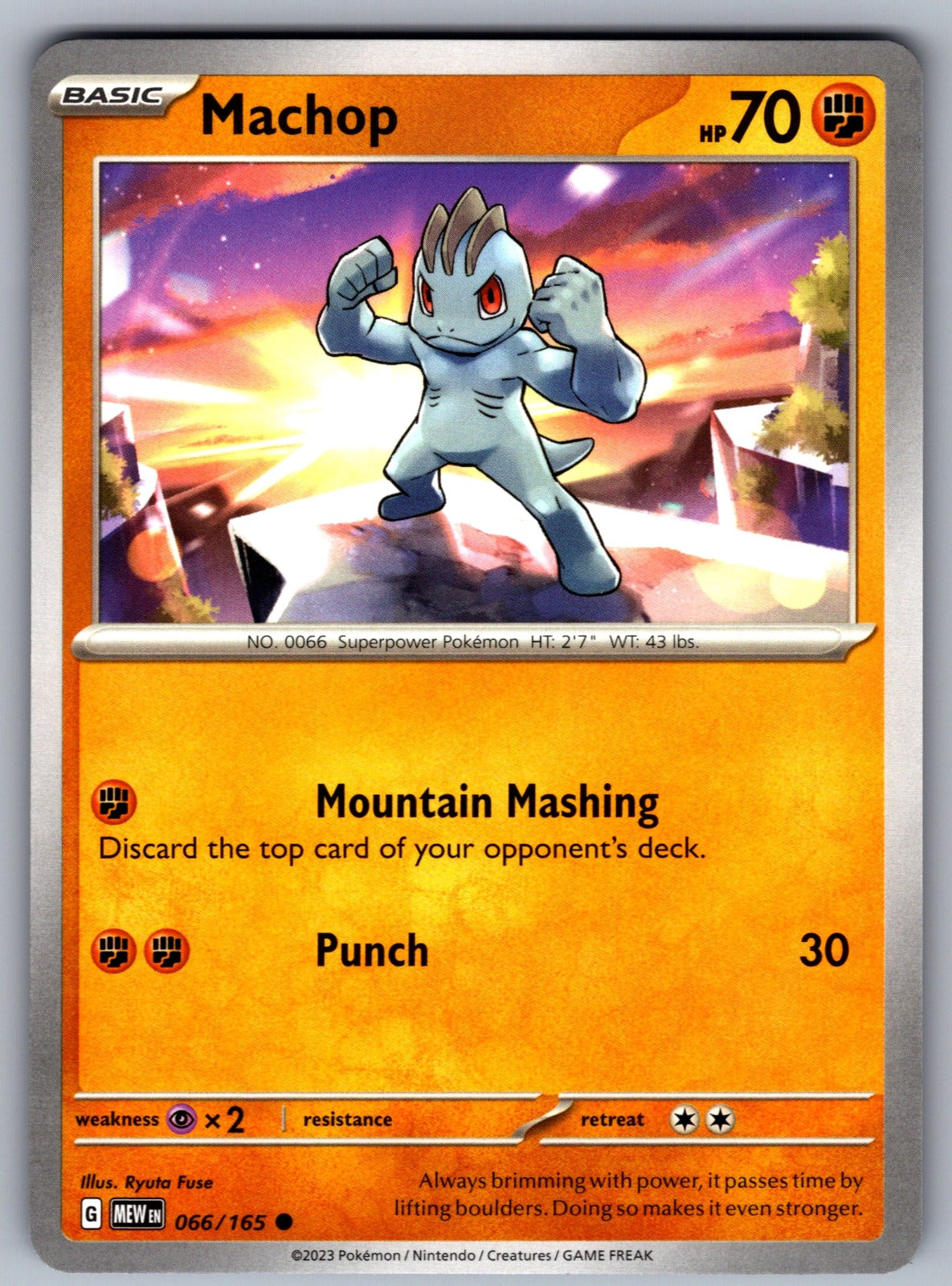 Machop Common SV: Scarlet & Violet 151 066/165 NM 2023