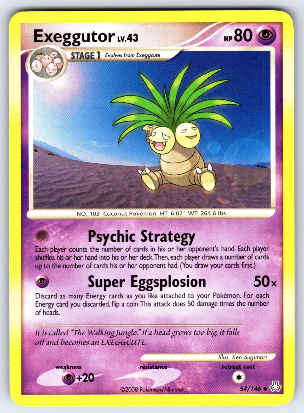 Exeggutor Uncommon Legends Awakened 54/146 LP 2008