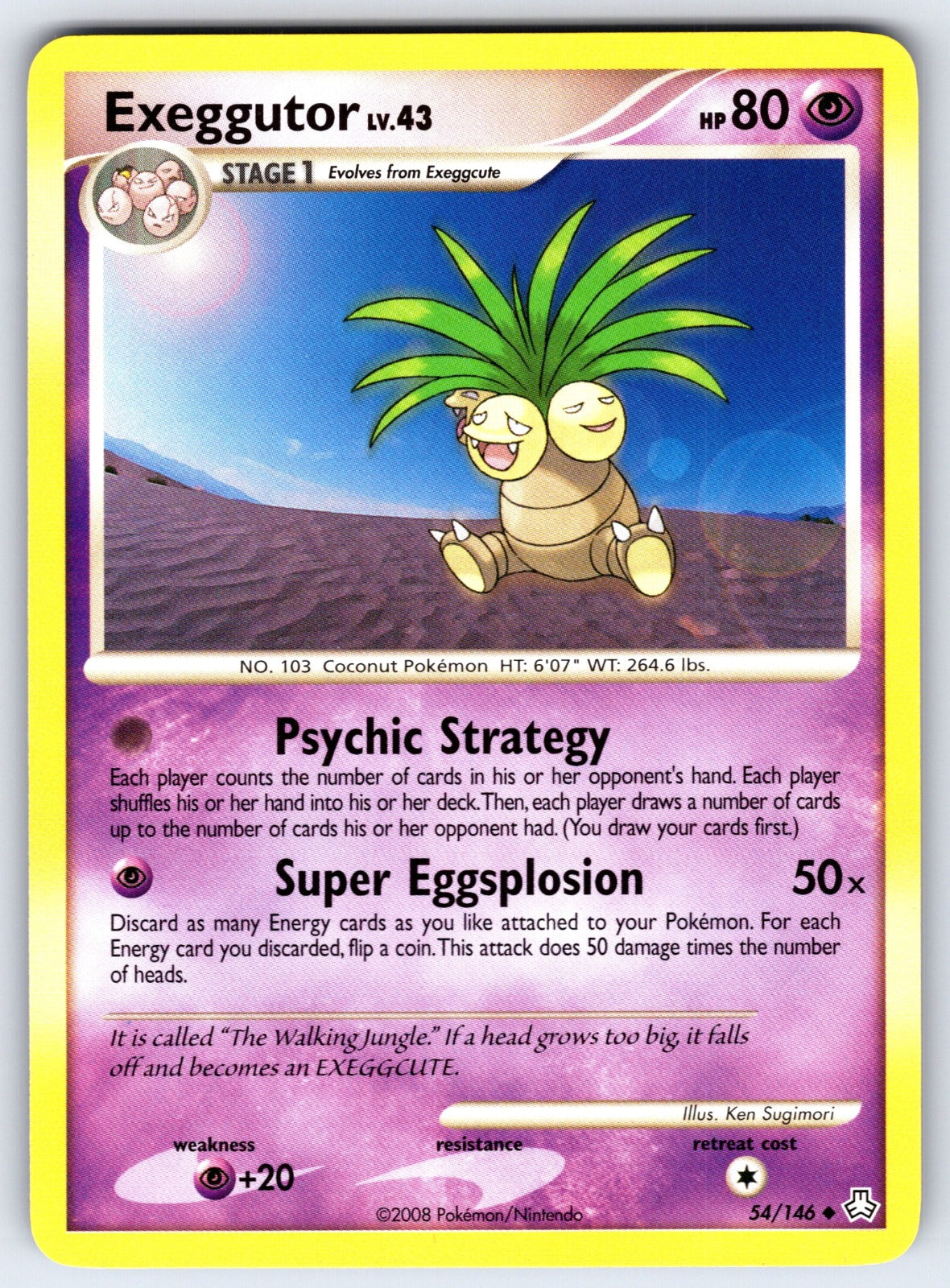 Exeggutor Uncommon Legends Awakened 54/146 LP 2008