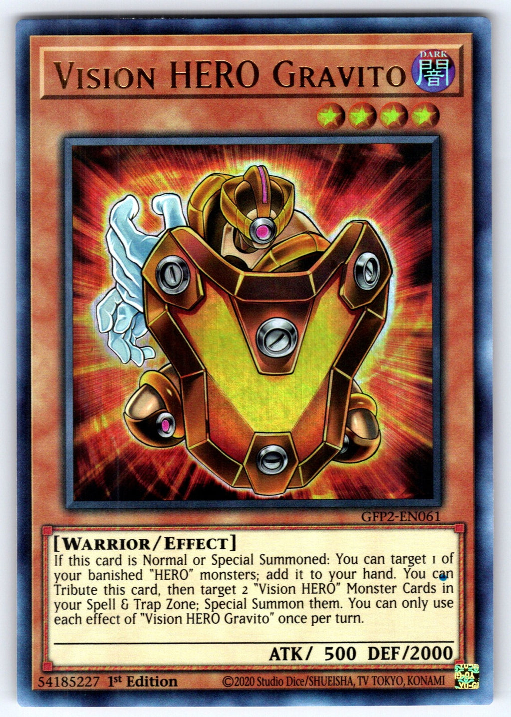 Vision HERO Gravito 1st Edition Ultra Rare Ghosts From the Past: The 2nd Hauntin