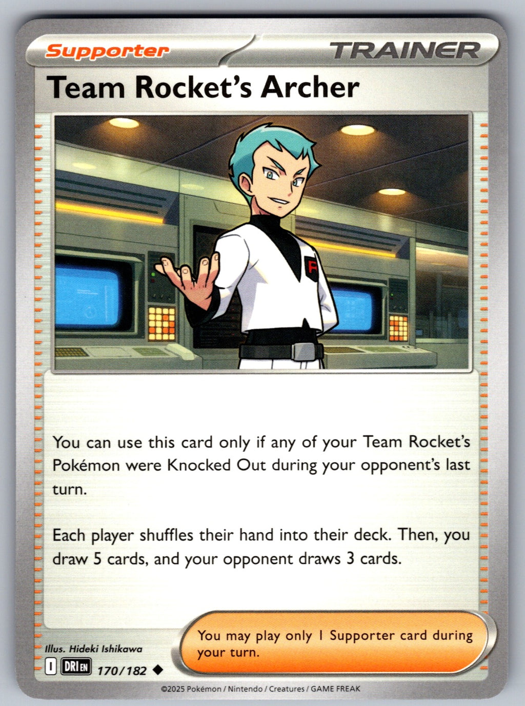 Team Rocket's Archer Uncommon SV10: Destined Rivals 170/182 NM 2025