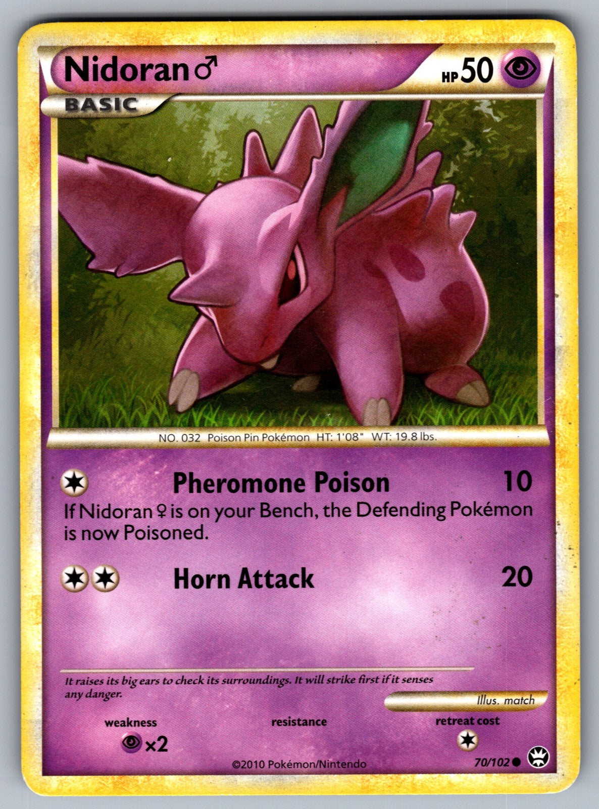 Nidoran M Common Triumphant 70/102 LP 2010