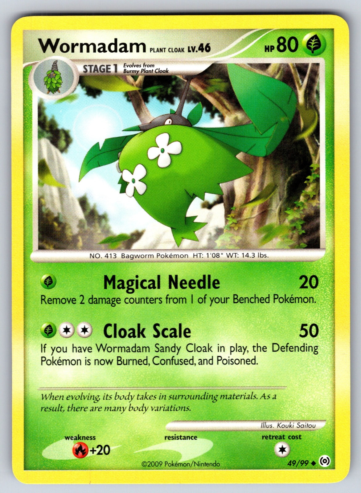 Wormadam Plant Cloak Uncommon Arceus 49/99 LP 2009
