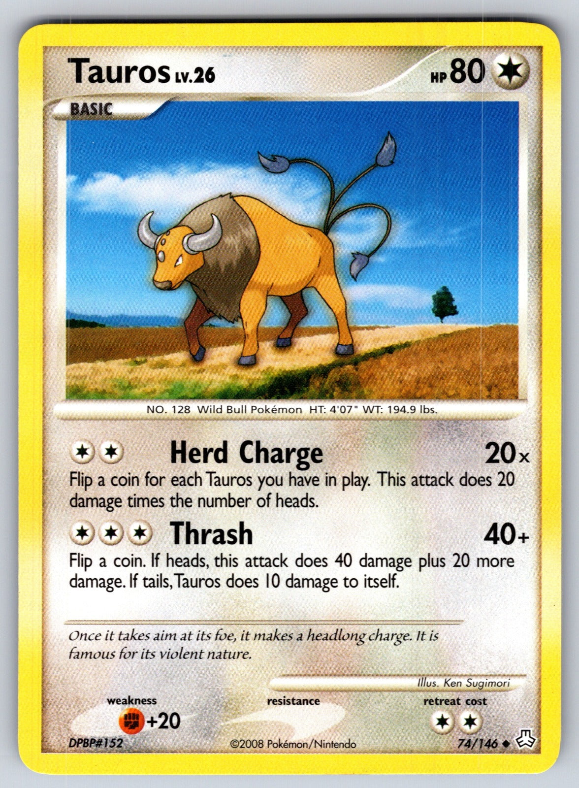 Tauros Uncommon Legends Awakened 74/146 LP 2008