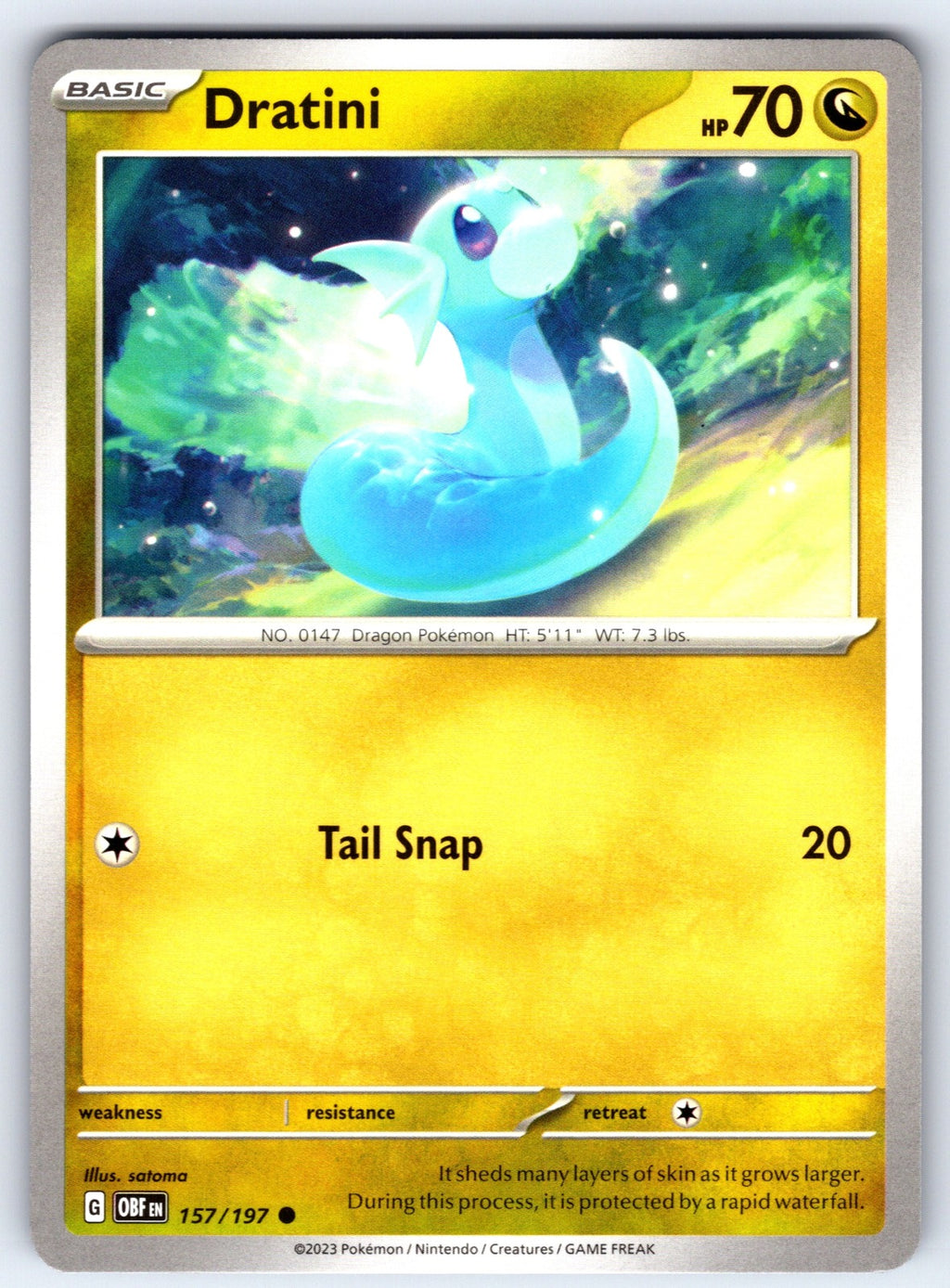Dratini Common SV03: Obsidian Flames 157/197 NM 2023