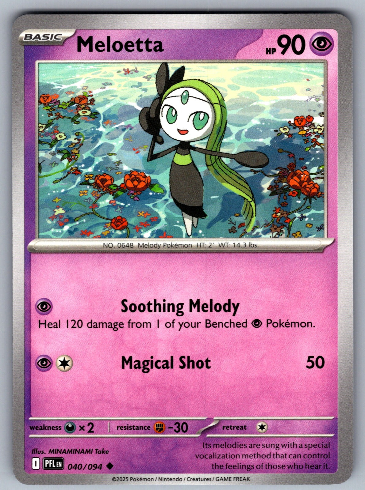 Meloetta Uncommon ME02: Phantasmal Flames 040/094 NM 2025