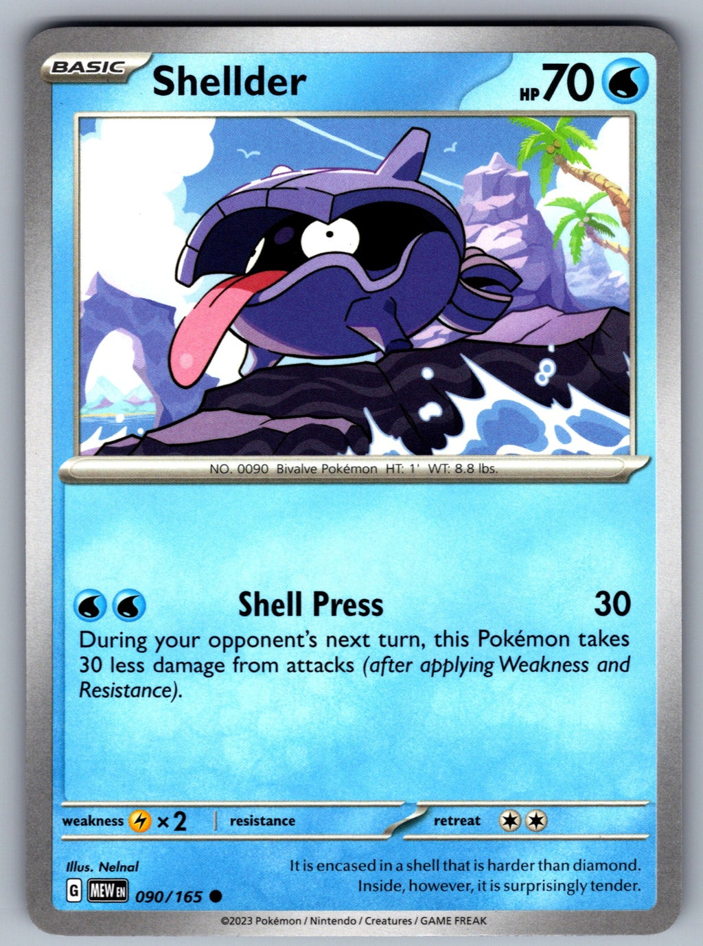 Shellder Common SV: Scarlet & Violet 151 090/165 NM 2023