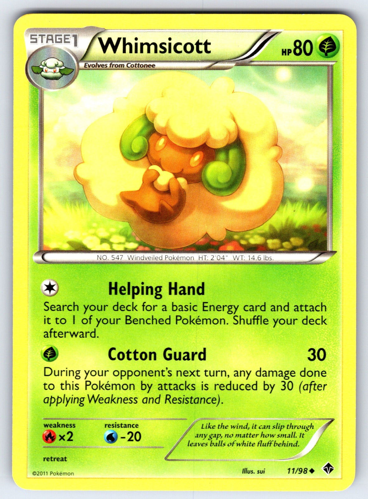 Whimsicott (11) Uncommon Emerging Powers 11/98 LP 2011