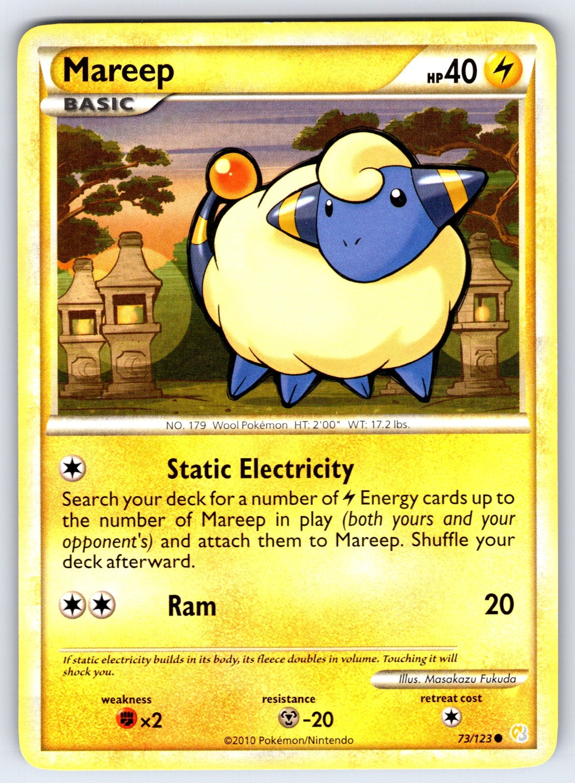 Mareep Common HeartGold SoulSilver 73/123 LP 2010