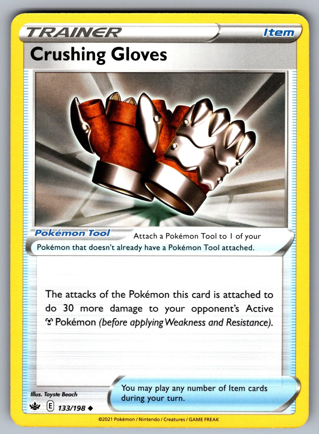 Crushing Gloves Uncommon SWSH06: Chilling Reign 133/198 NM 2021