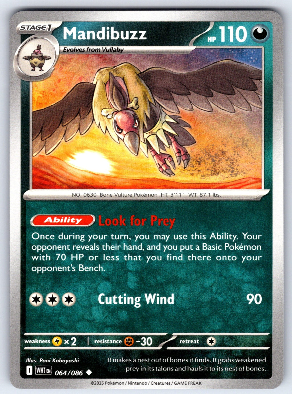 Mandibuzz Uncommon SV: White Flare 064/086 NM 2025