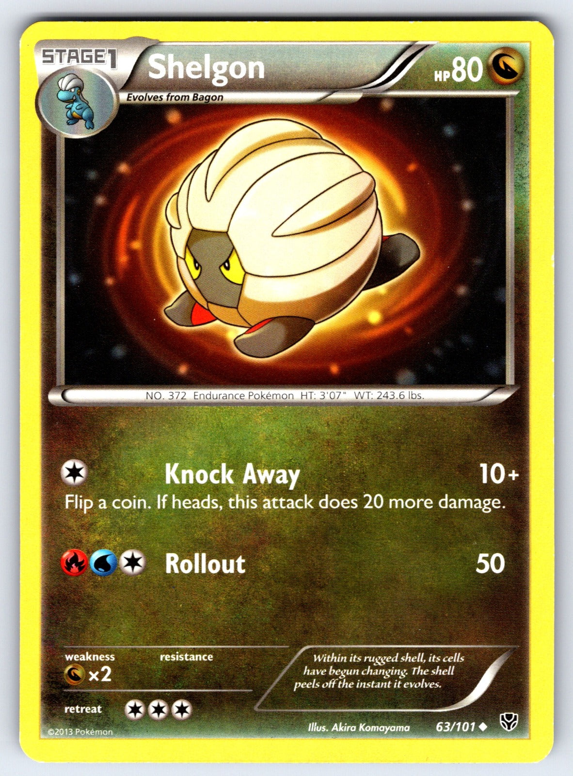 Shelgon Holo Rare Dragon Vault 7/20 LP 2012