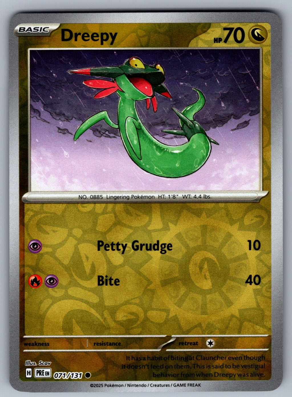 Dreepy Reverse Holo Common SV06: Twilight Masquerade 128/167 NM 2024
