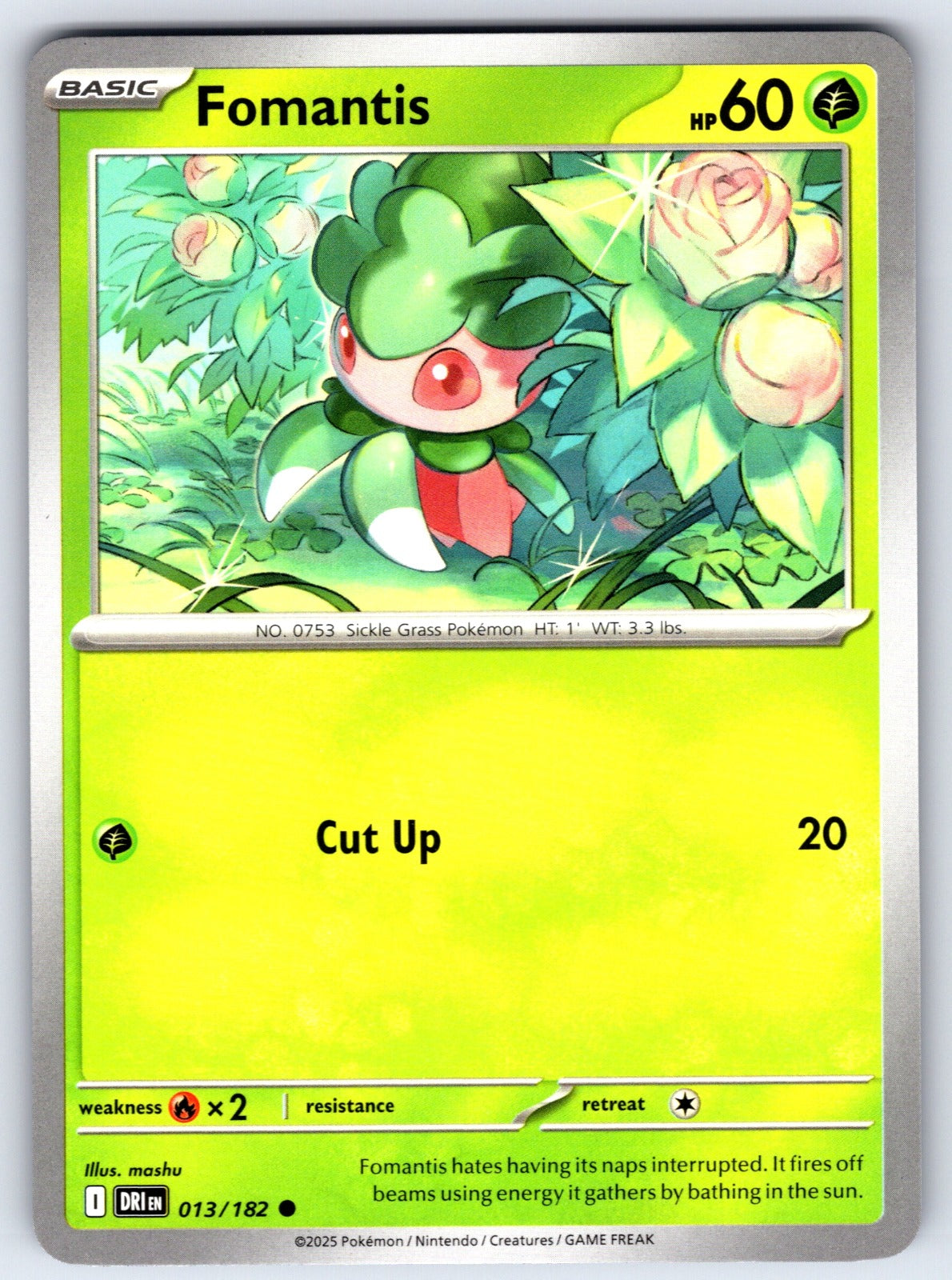 Fomantis Common SV10: Destined Rivals 013/182 NM 2025