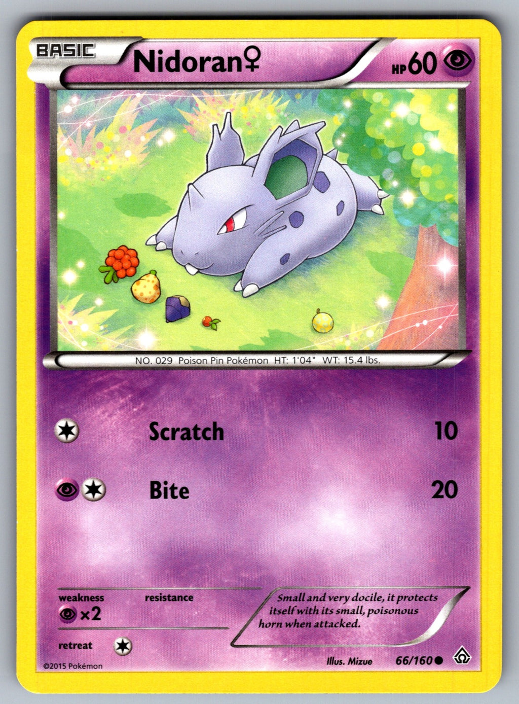 Nidoran (F) Common XY - Primal Clash 66/160 LP 2015
