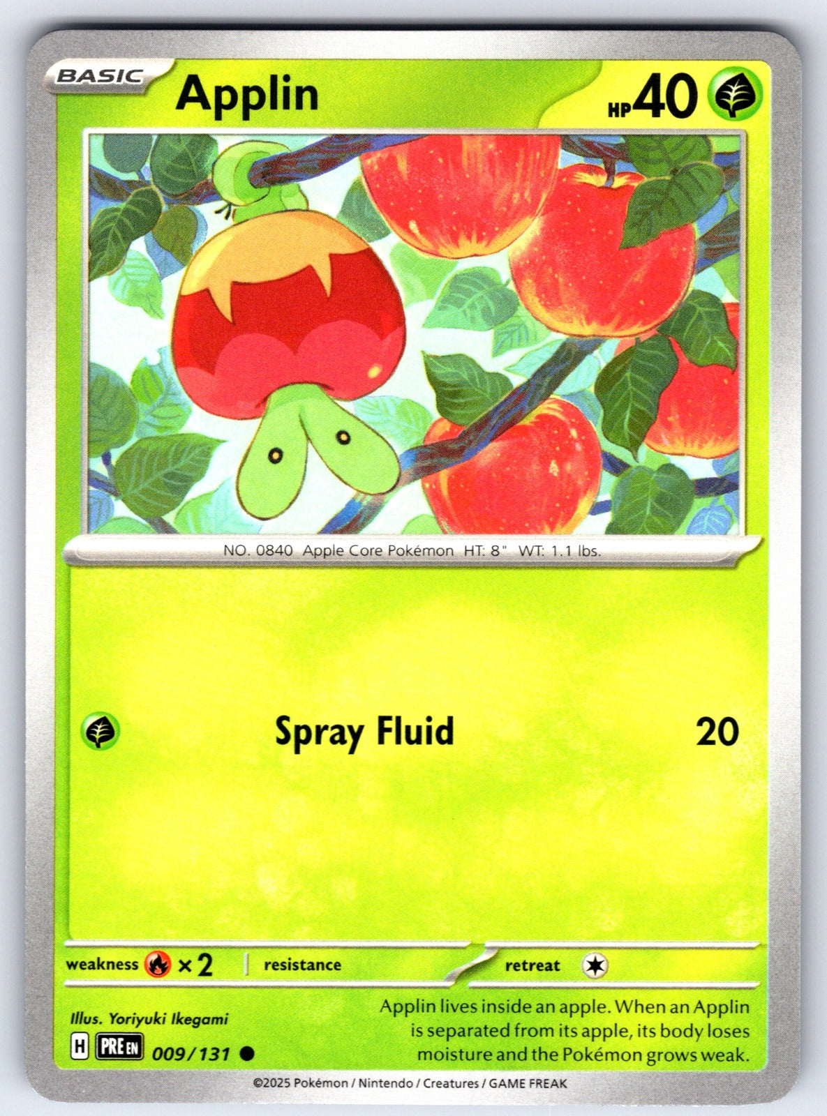 Applin Common SV: Prismatic Evolutions 009/131 NM 2025