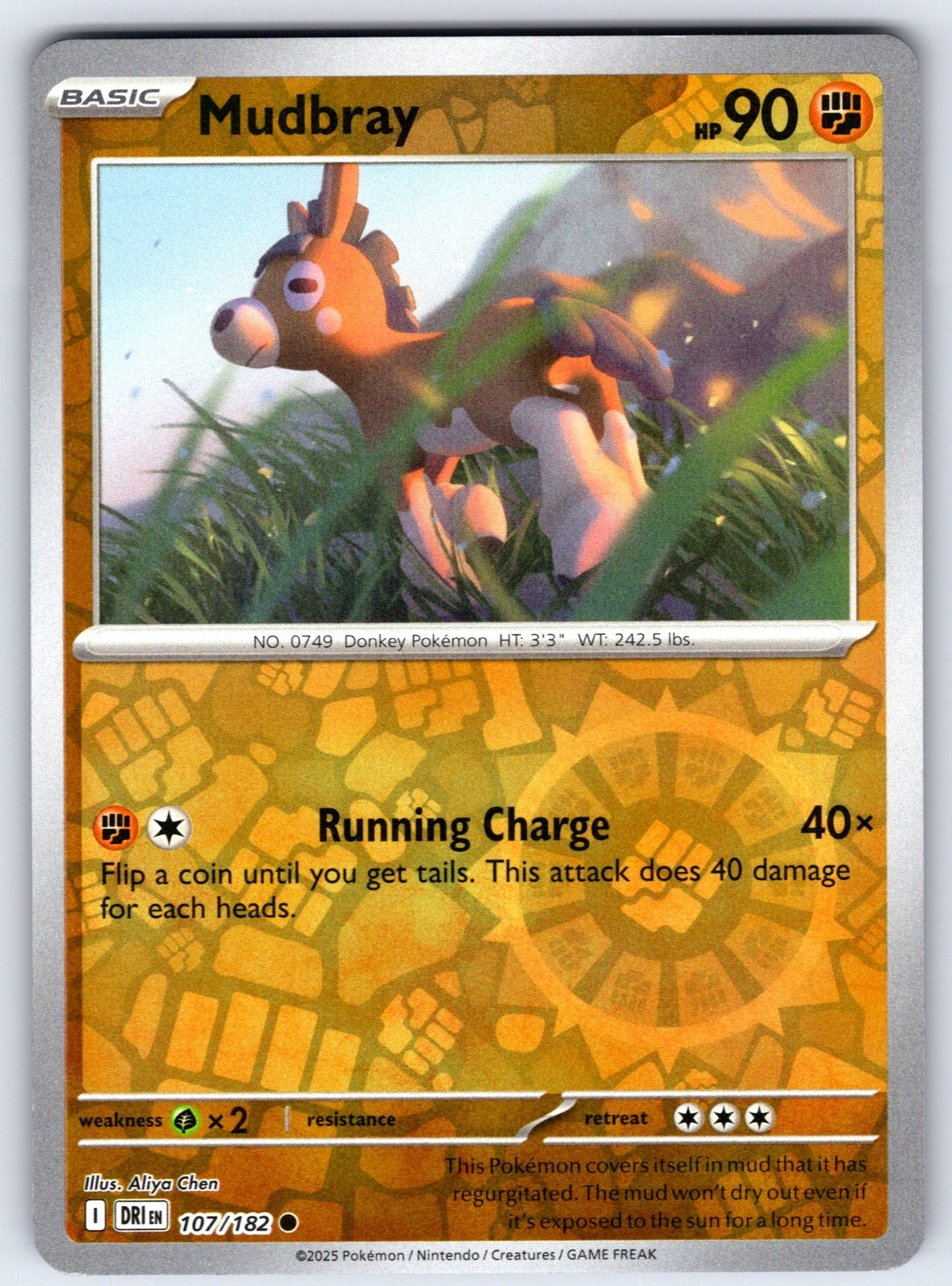 Mudbray Reverse Holo Common SV10: Destined Rivals 107/182 NM 2025