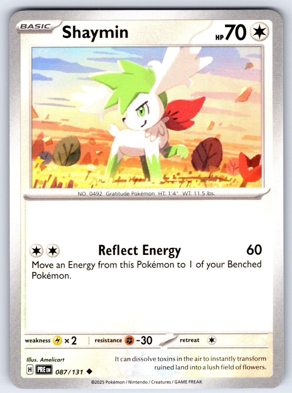 Shaymin Uncommon SV: Prismatic Evolutions 087/131 NM 2025