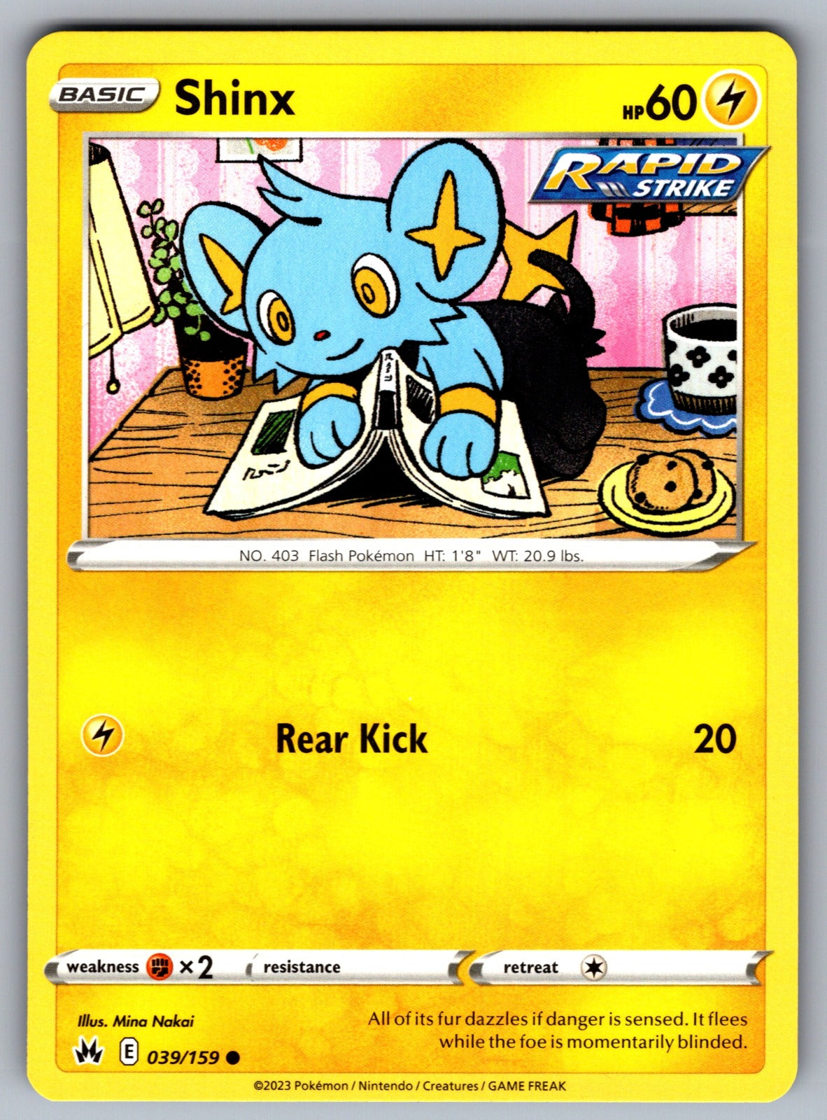 Shinx (39) Common SWSH: Crown Zenith 039/159 NM 2023