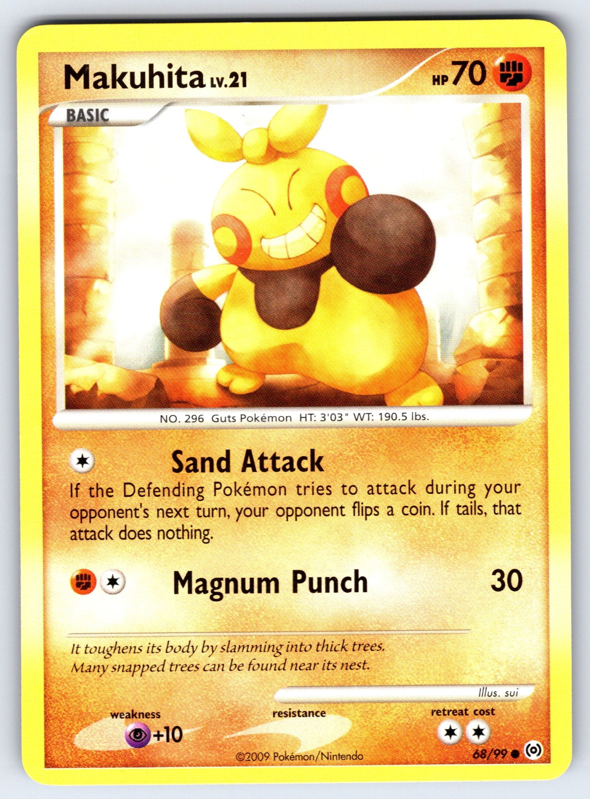 Makuhita Common Arceus 68/99 LP 2009