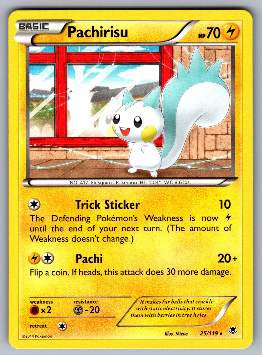 Pachirisu Rare XY - Phantom Forces 25/119 LP 2014