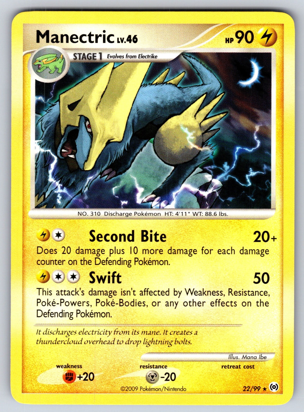 Manectric (22) Rare Arceus 22/99 LP 2009