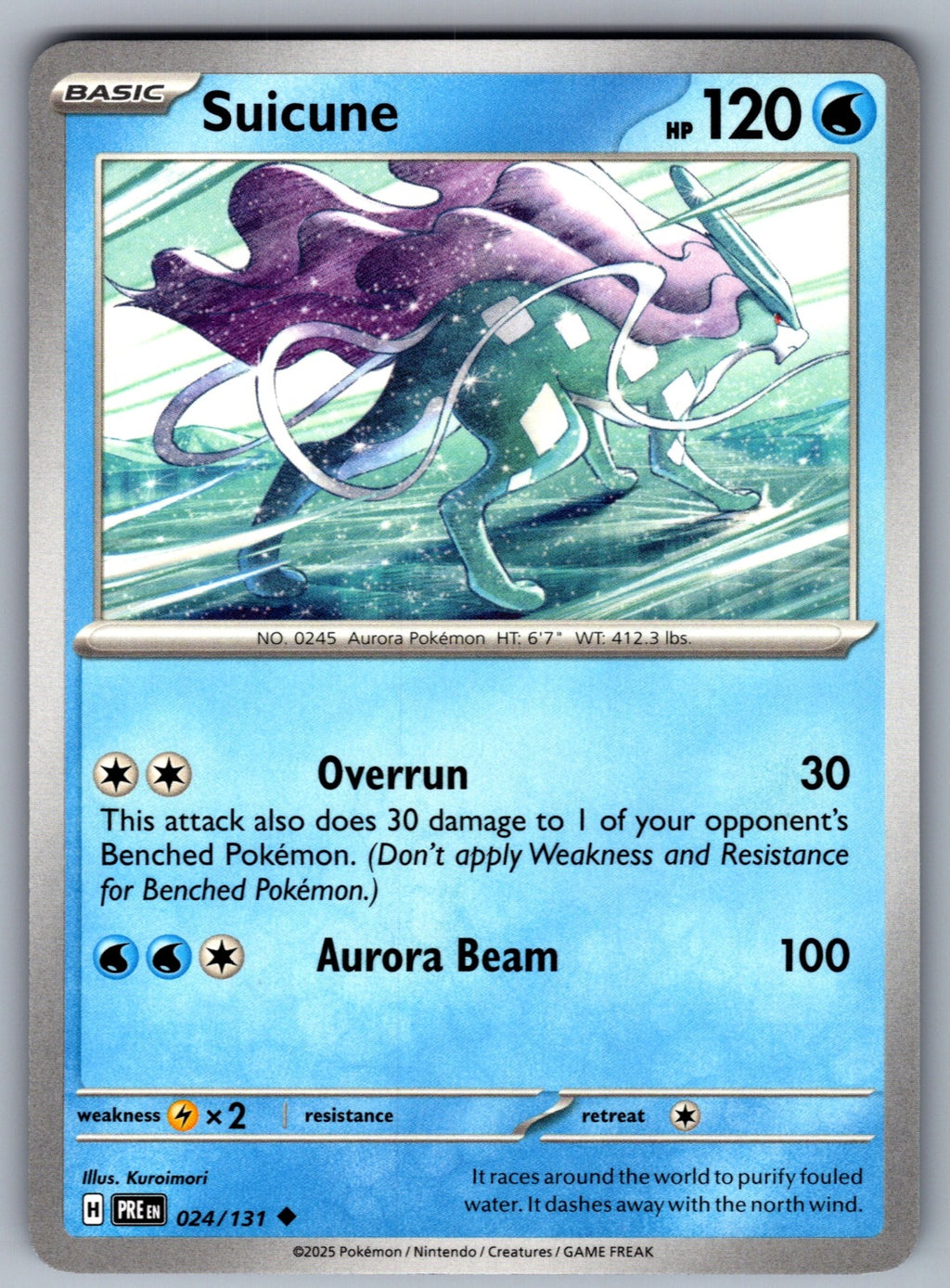Suicune Uncommon SV: Prismatic Evolutions 024/131 NM 2025