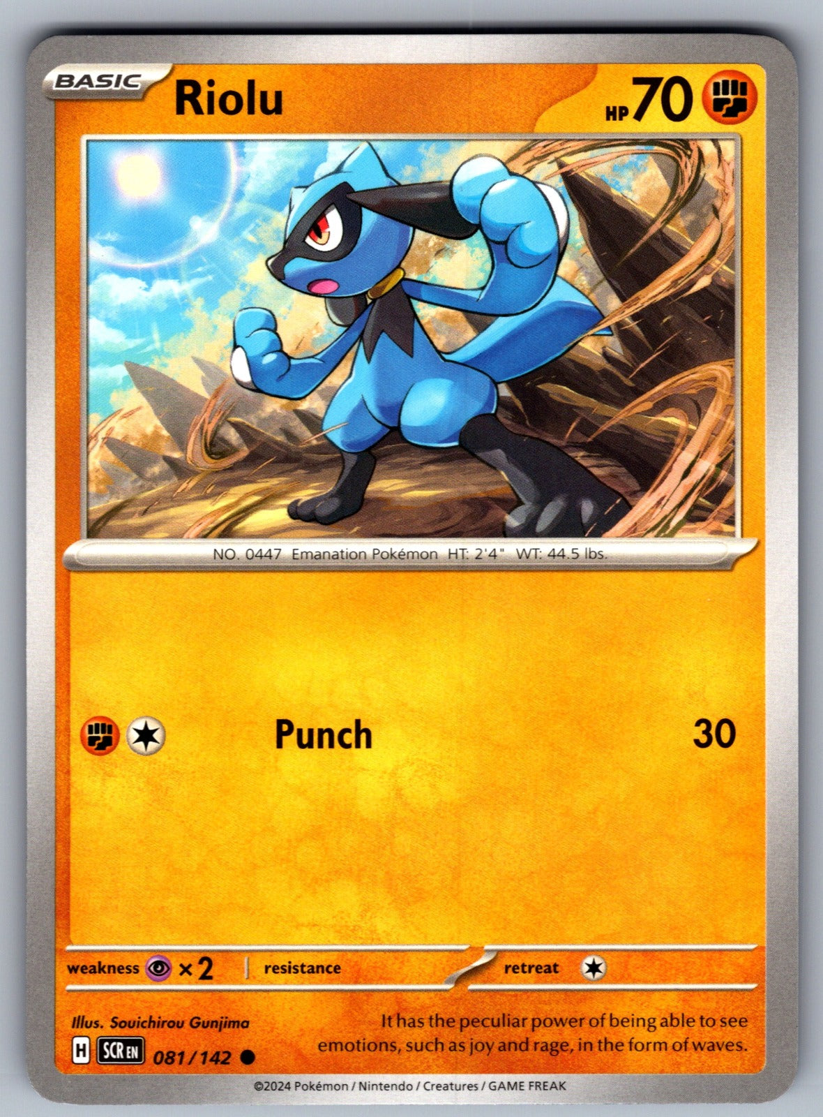 Riolu Common SV07: Stellar Crown 081/142 NM 2024