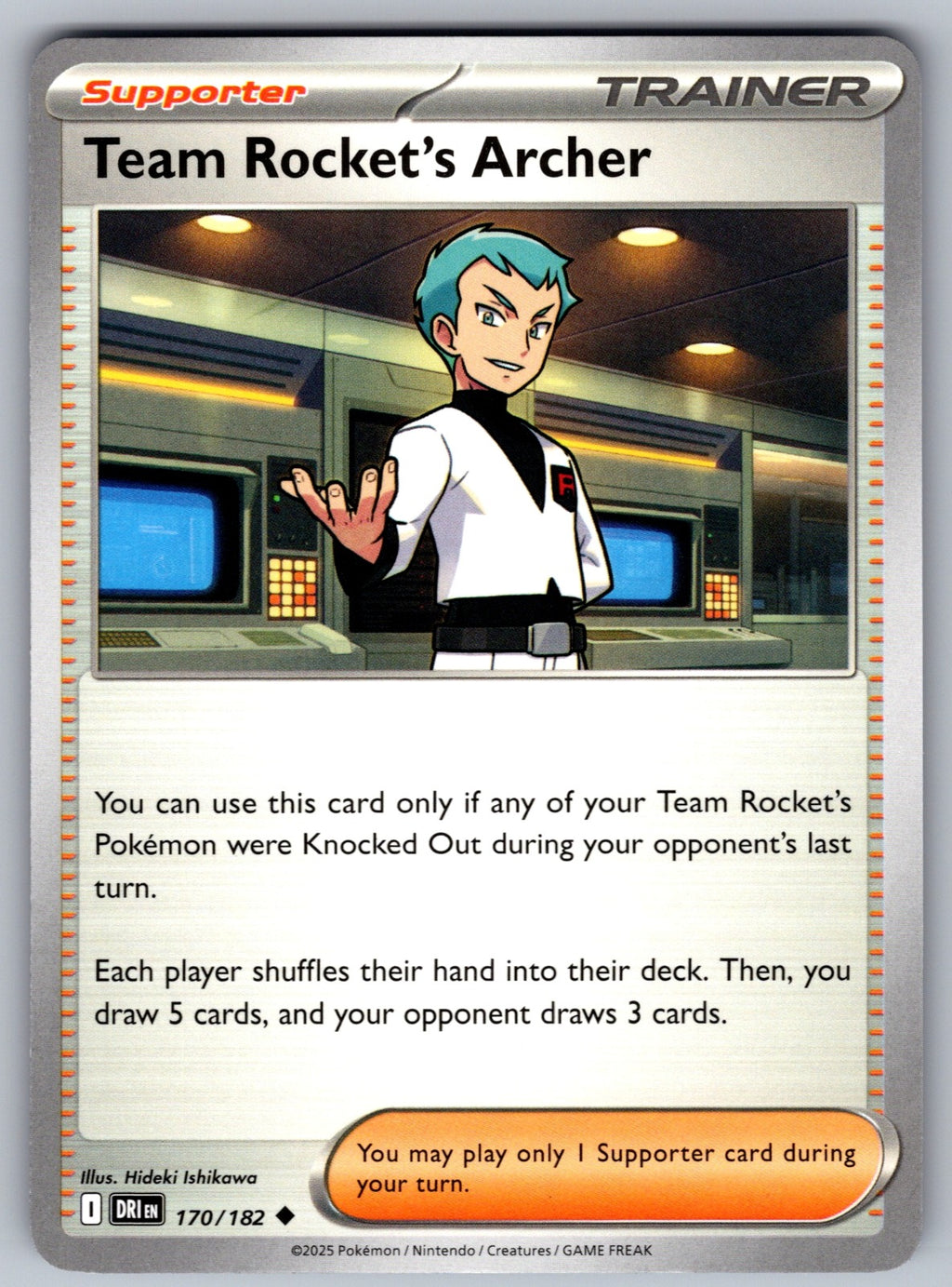 Team Rocket's Archer Uncommon SV10: Destined Rivals 170/182 NM 2025