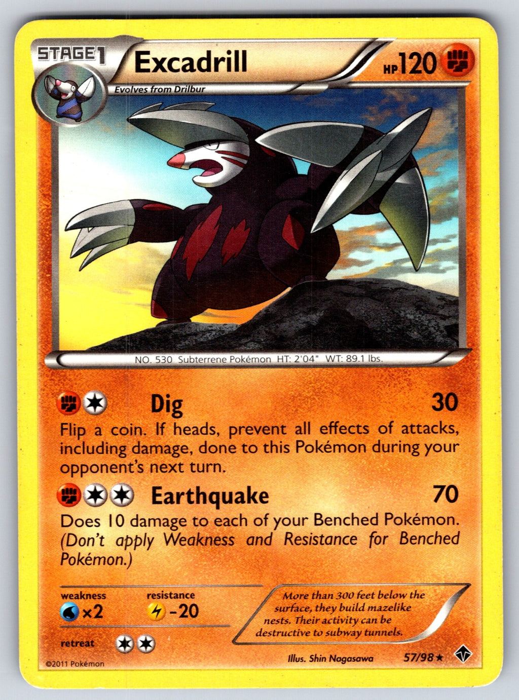 Excadrill (57) Rare Emerging Powers 57/98 LP 2011