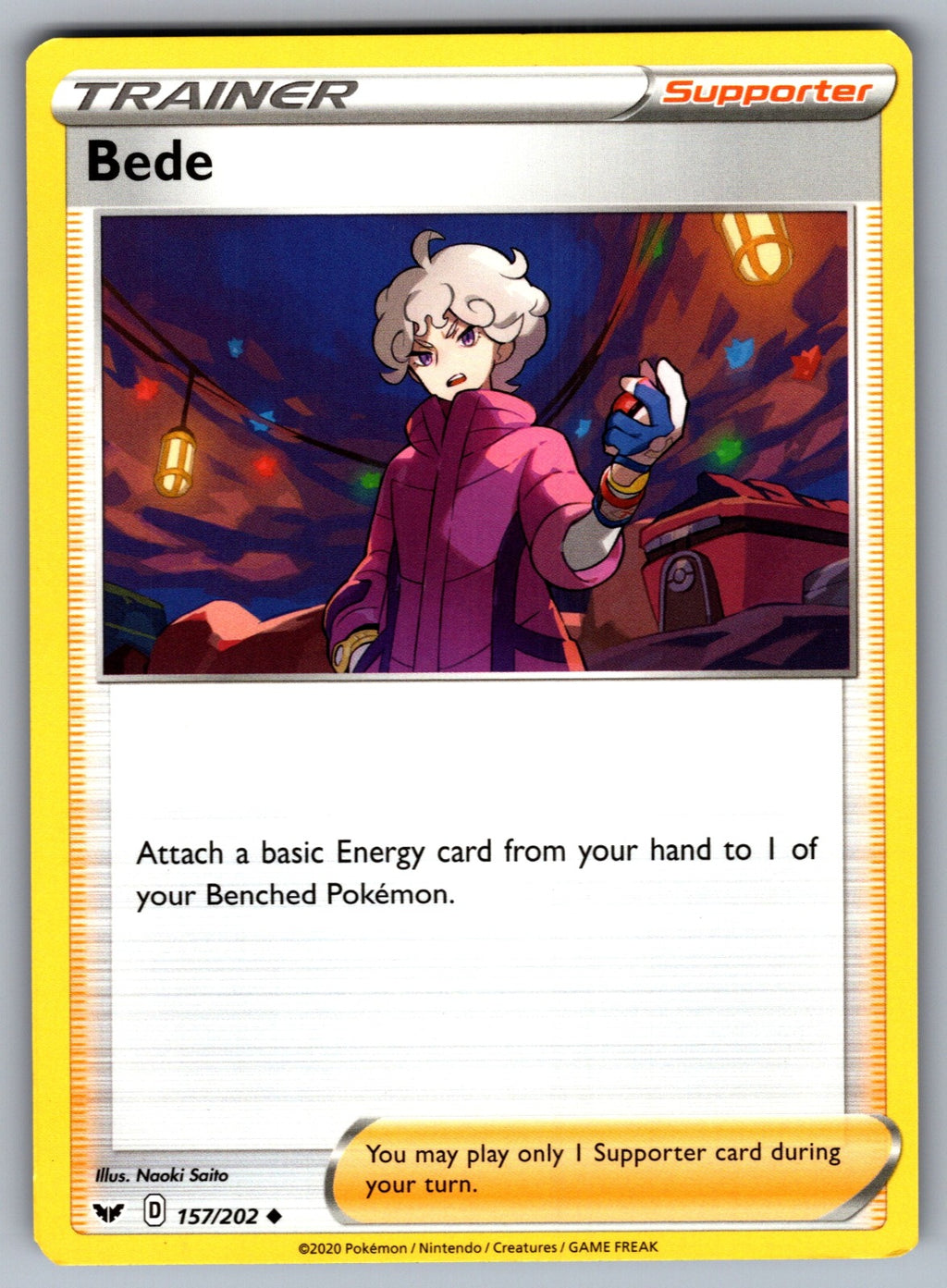 Bede Uncommon SWSH01: Sword & Shield Base Set 157/202 NM 2020