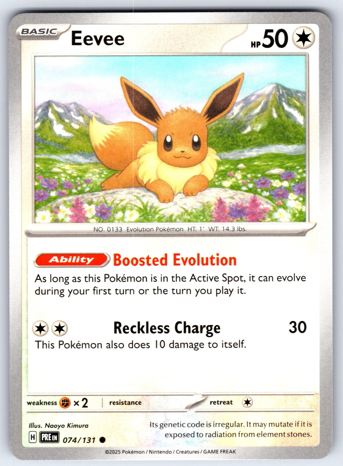Eevee Common SV: Prismatic Evolutions 074/131 NM 2025