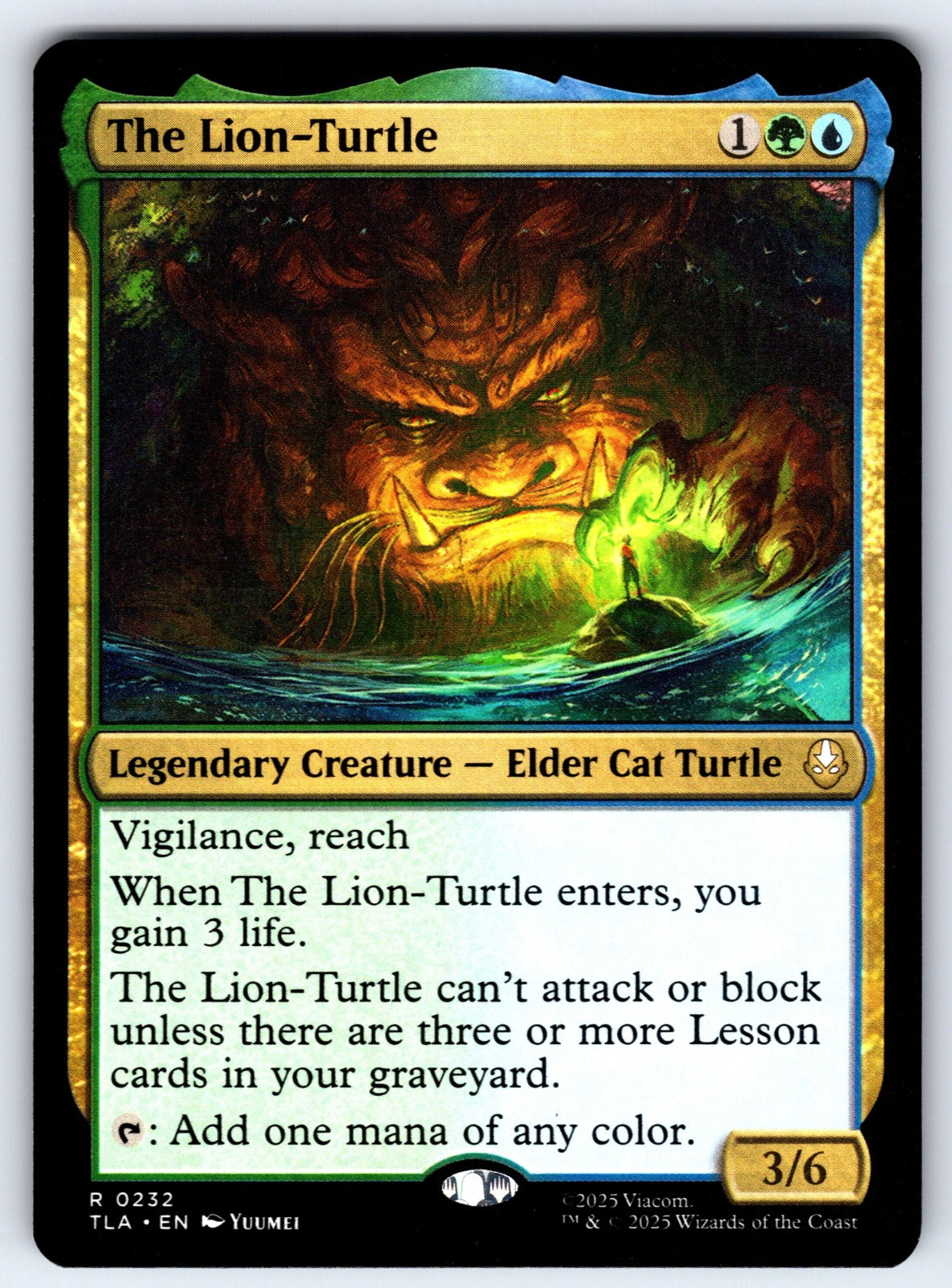 The Lion-Turtle R Avatar: The Last Airbender 232 NM 2025