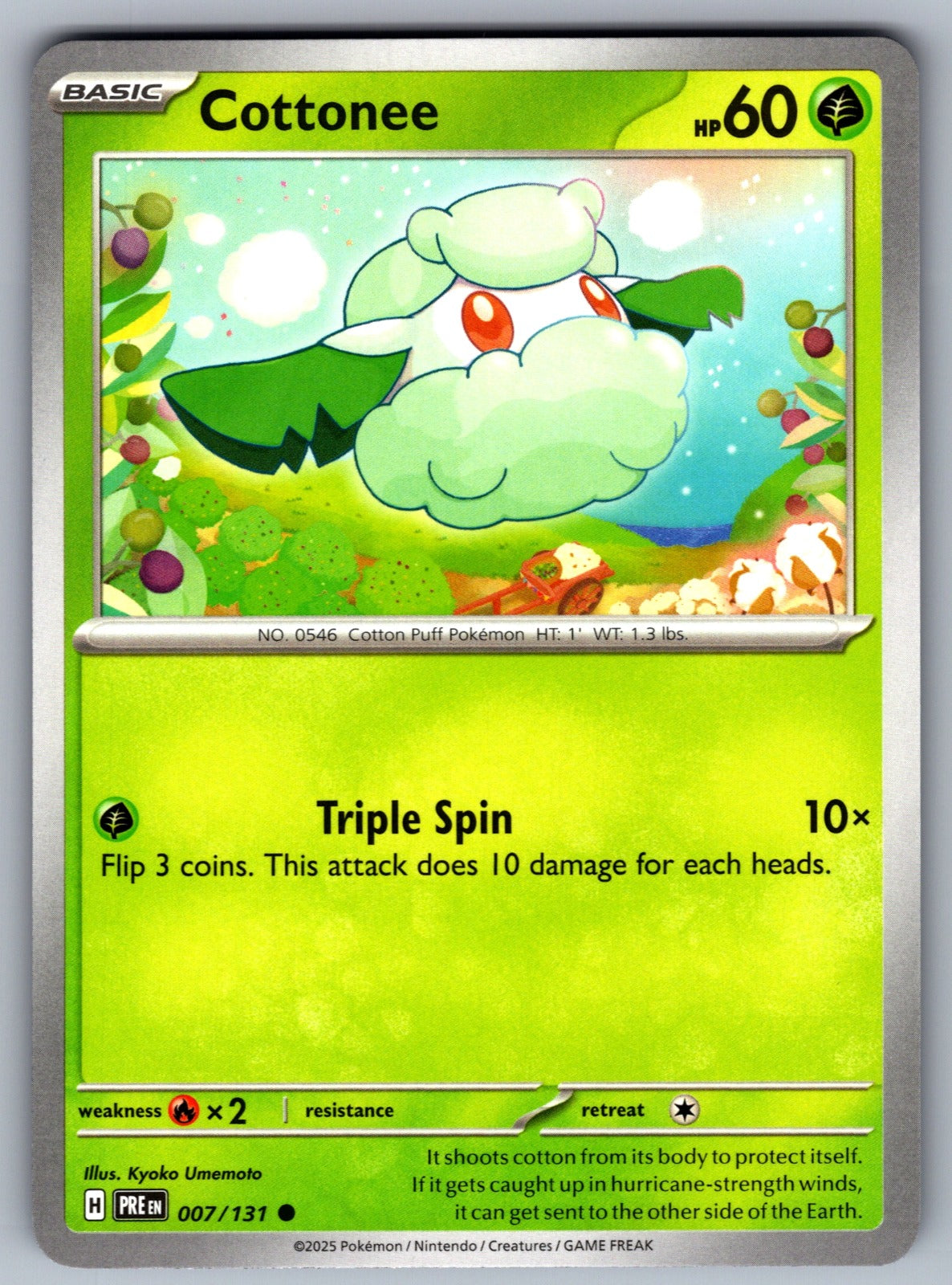 Cottonee Common SV: Prismatic Evolutions 007/131 NM 2025
