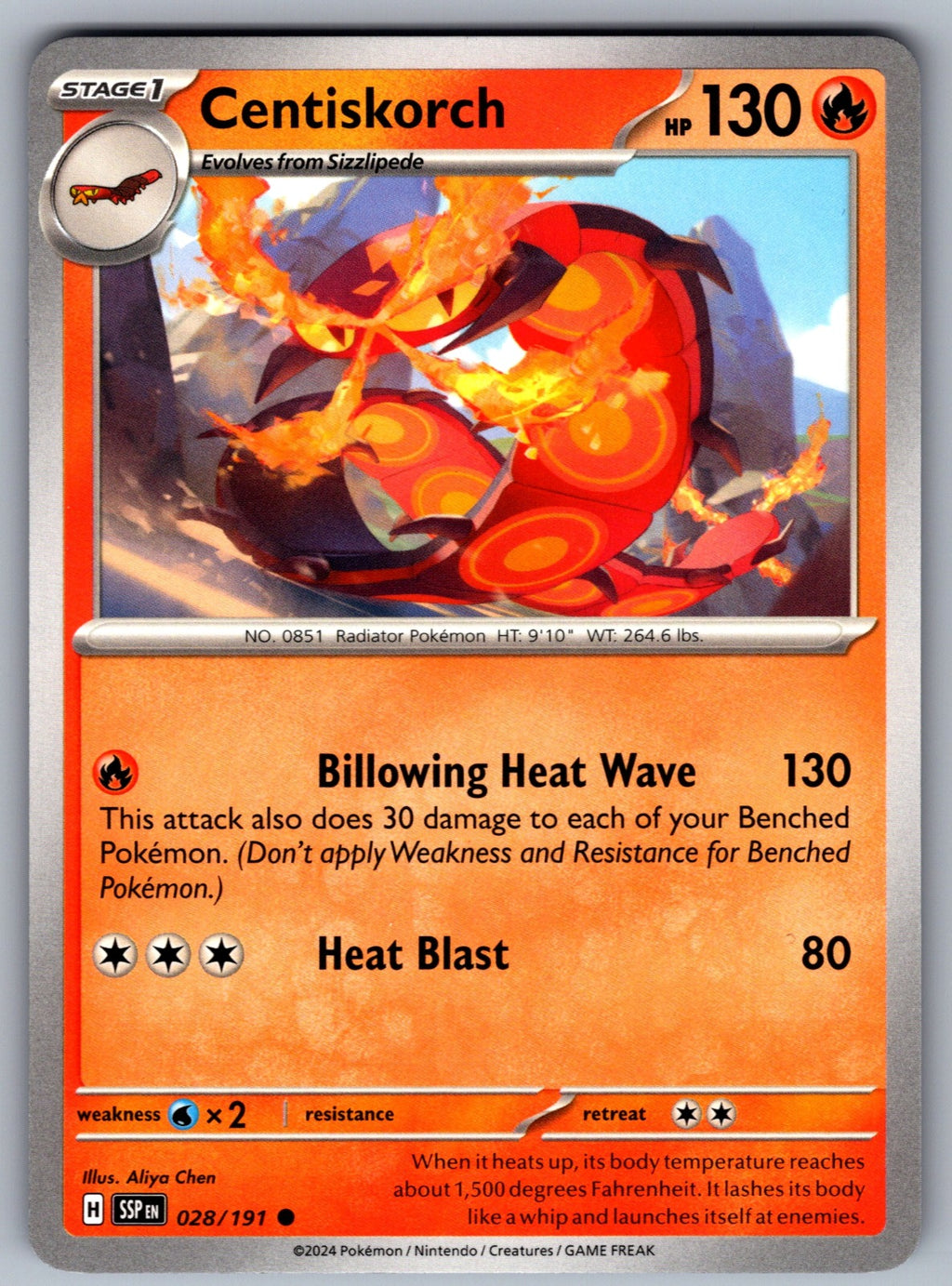 Centiskorch Common SV08: Surging Sparks 028/191 NM 2024