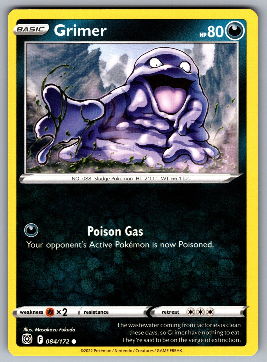 Grimer Common SWSH09: Brilliant Stars 084/172 NM 2022