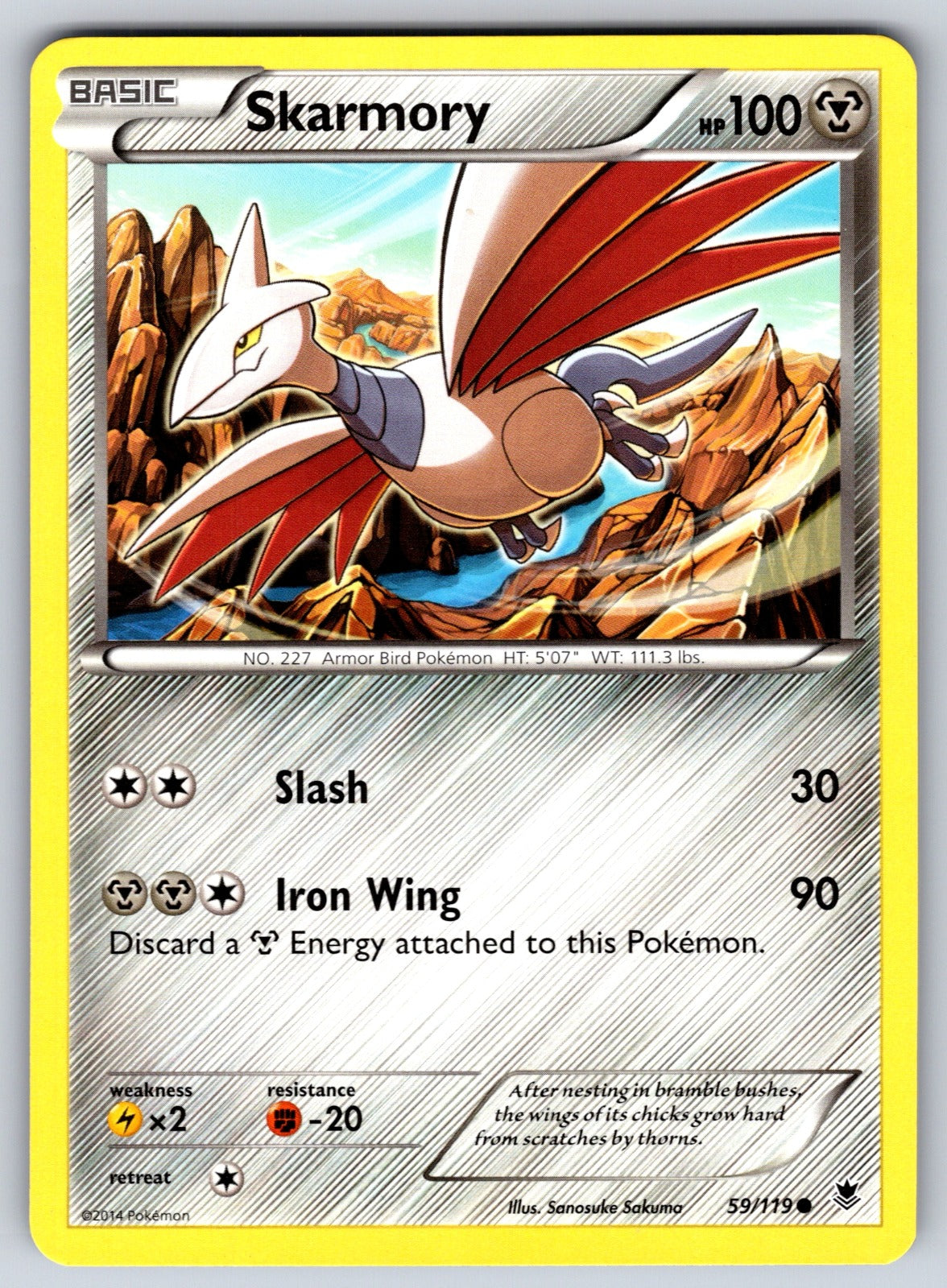 Skarmory Common XY - Phantom Forces 59/119 LP 2014