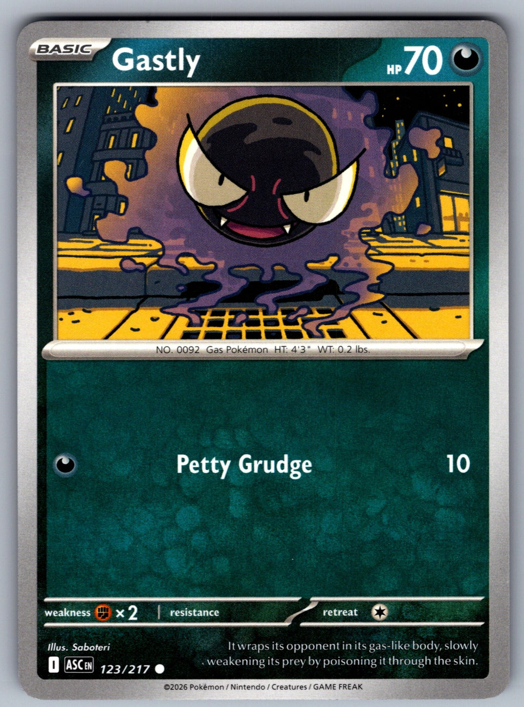 Gastly Common ME: Ascended Heroes 123/217 NM 2026
