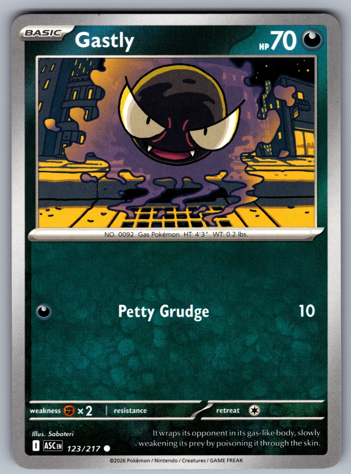 Gastly Common ME: Ascended Heroes 123/217 NM 2026