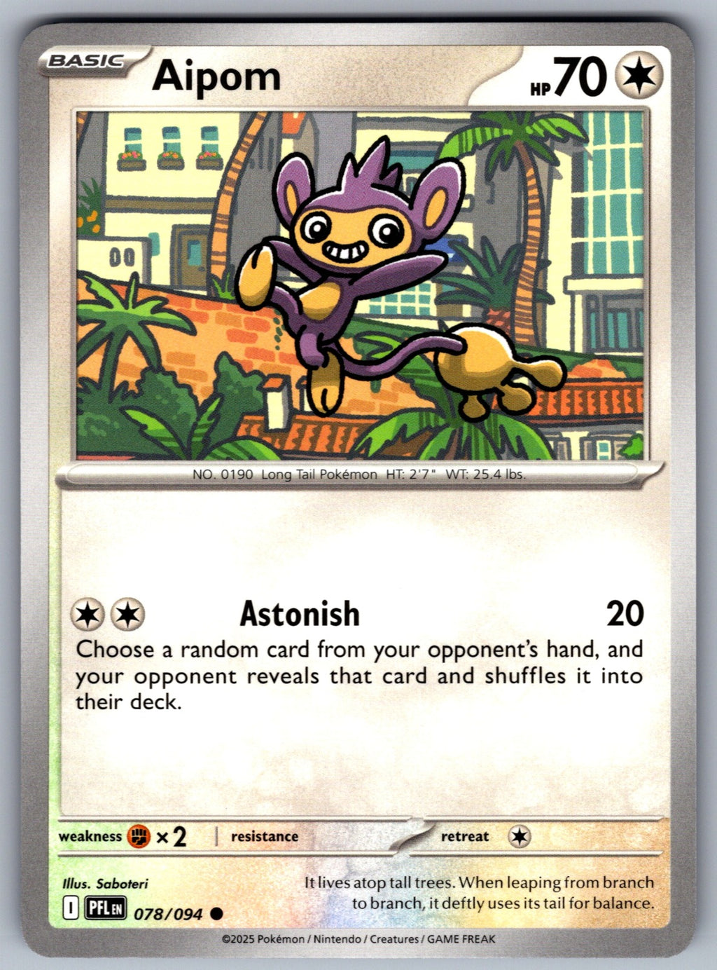 Aipom Common ME02: Phantasmal Flames 078/094 NM 2025