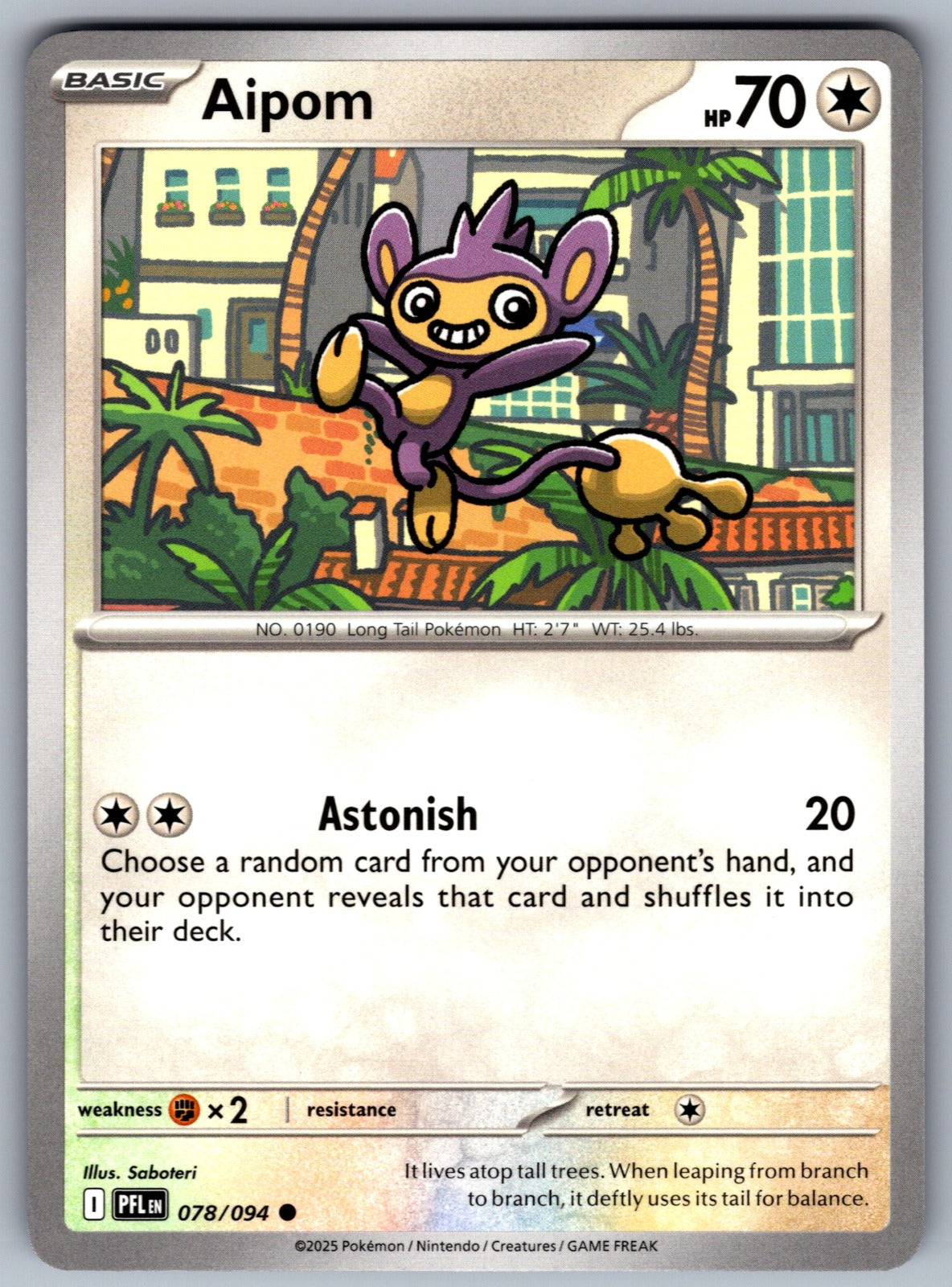 Aipom Common ME02: Phantasmal Flames 078/094 NM 2025
