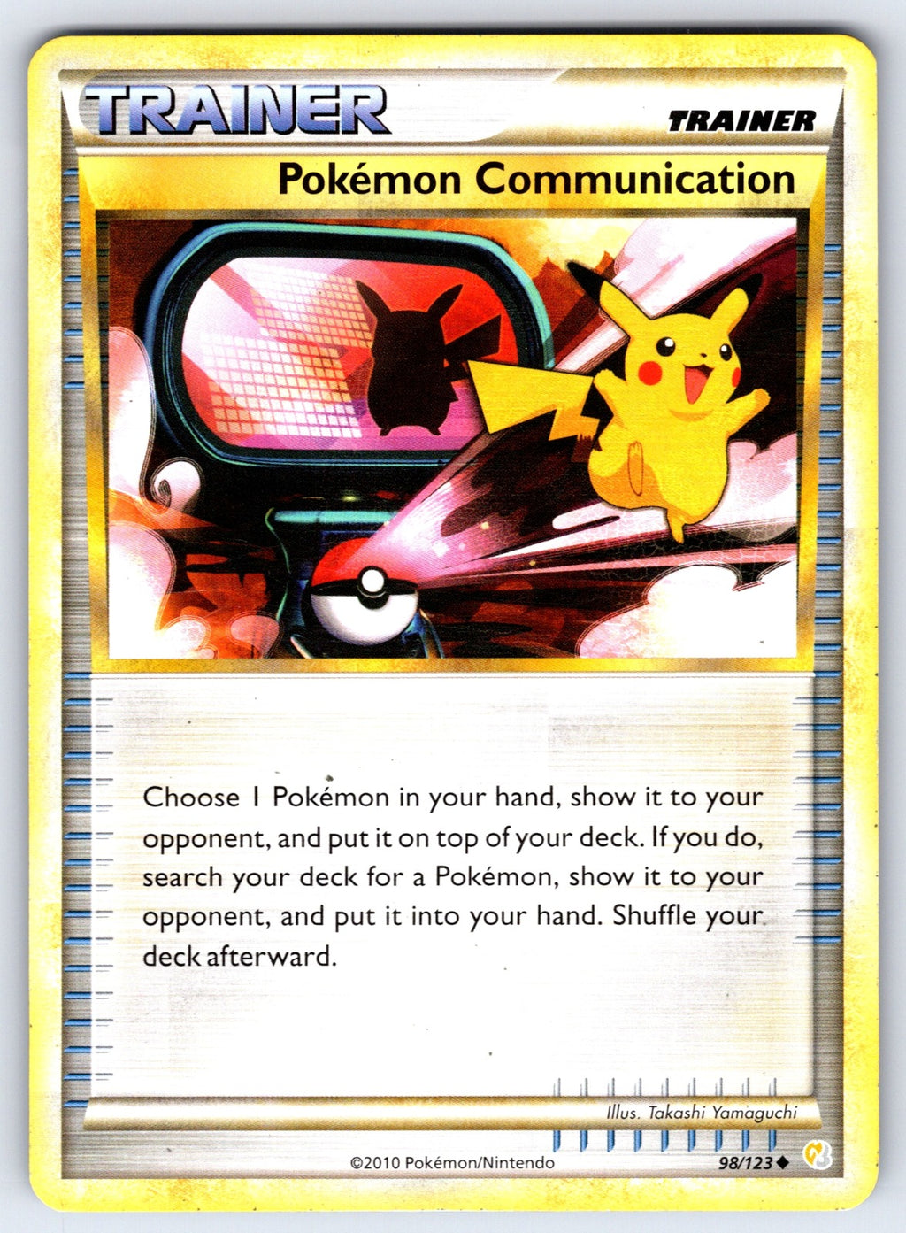 Pokemon Communication Uncommon HeartGold SoulSilver 98/123 LP 2010