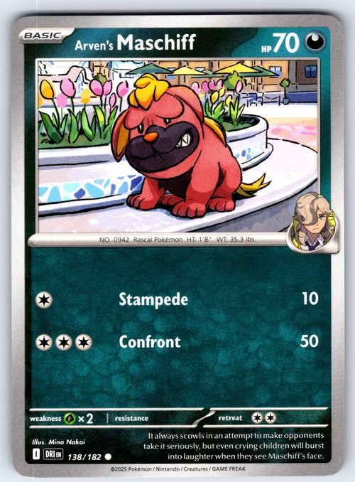 Arven's Maschiff Common SV10: Destined Rivals 138/182 NM 2025