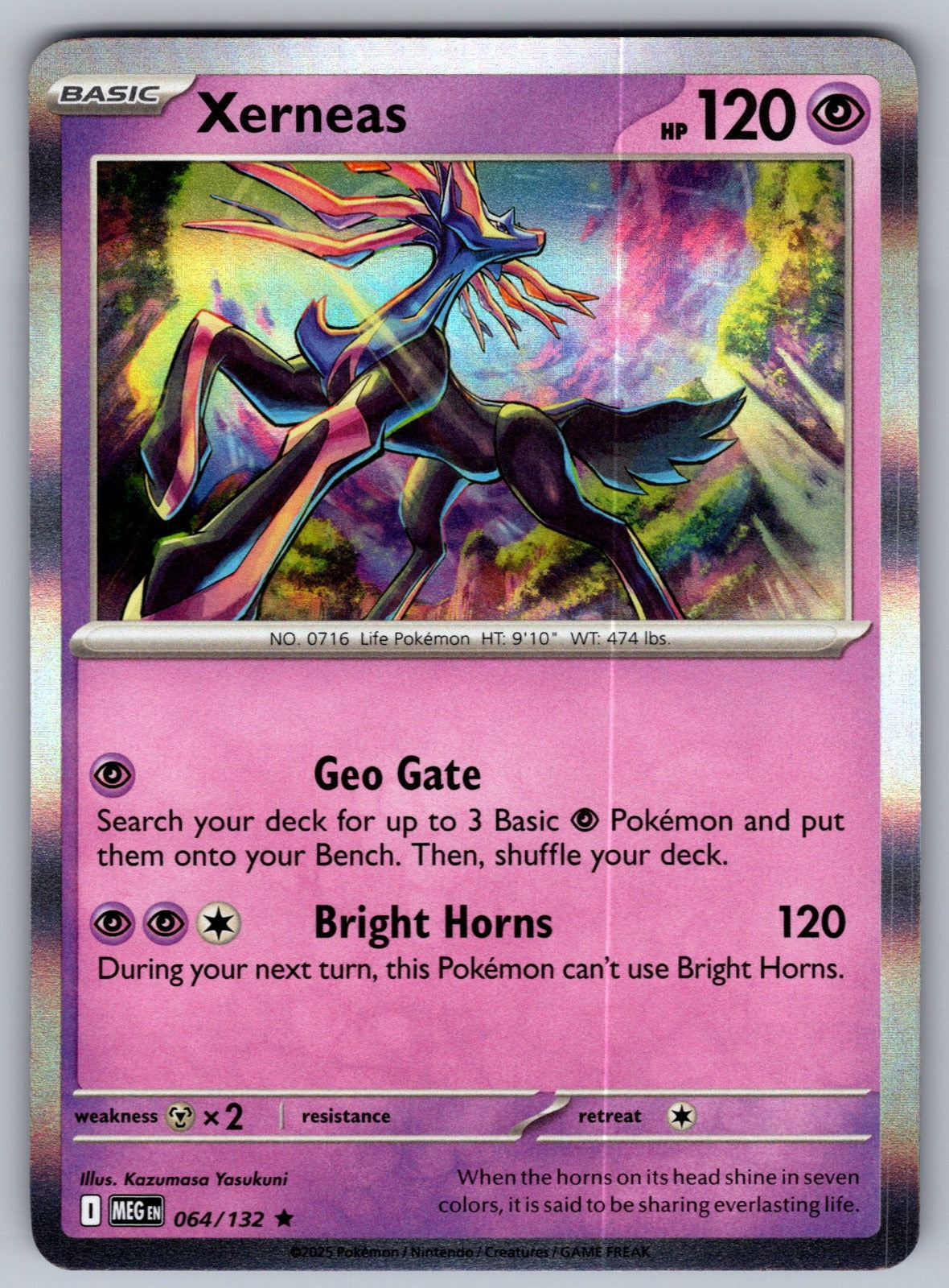 Xerneas Holo Rare ME01: Mega Evolution 064/132 NM 2025
