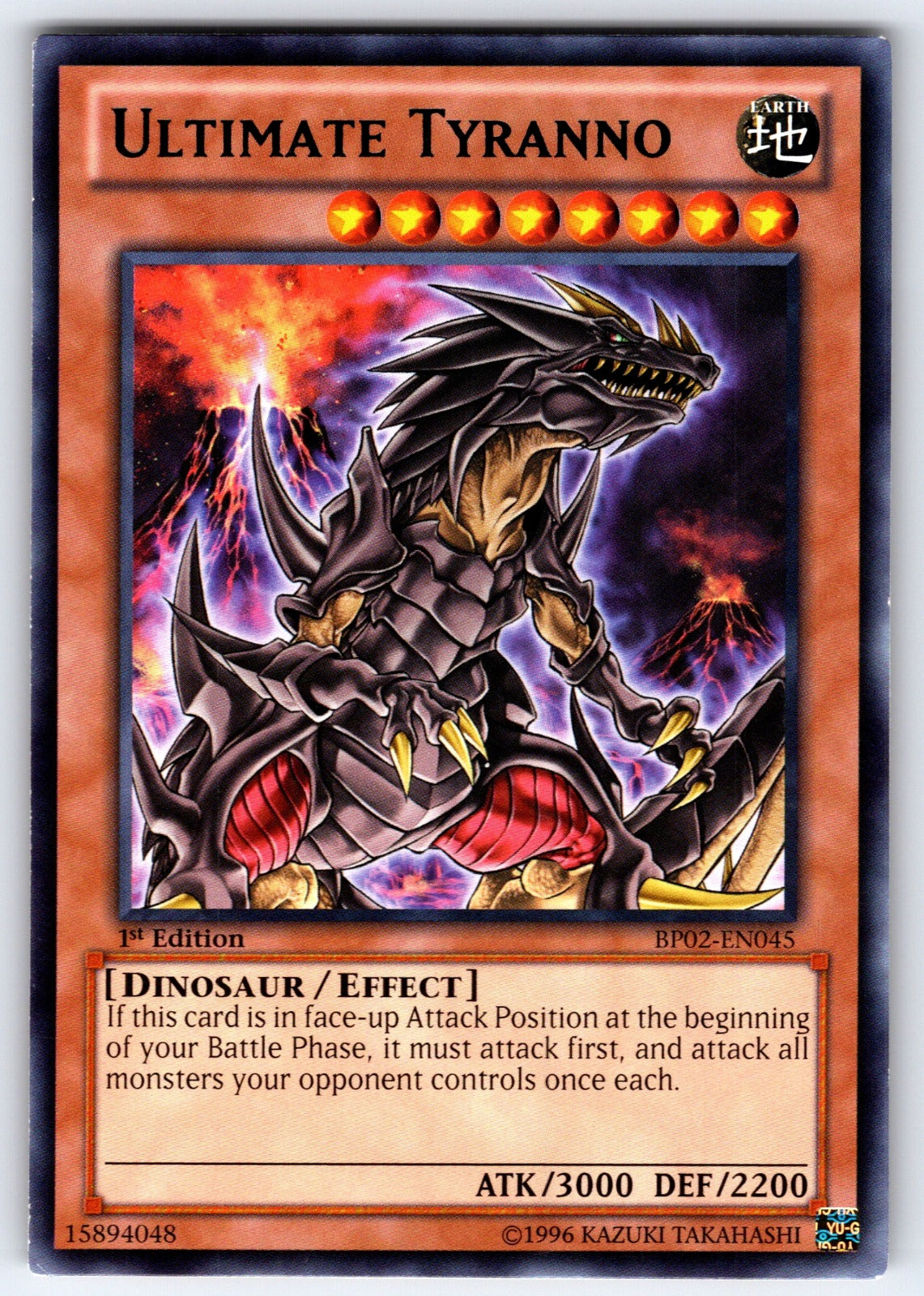 Ultimate Tyranno 1st Edition Rare Battle Pack 2: War of the Giants BP02-EN045 NM