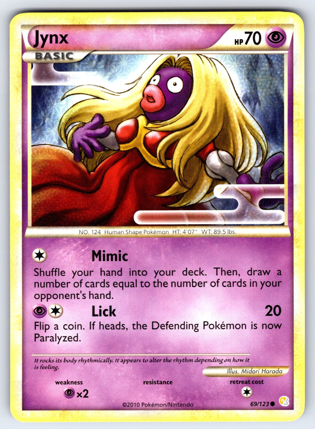 Jynx Common HeartGold SoulSilver 69/123 LP 2010